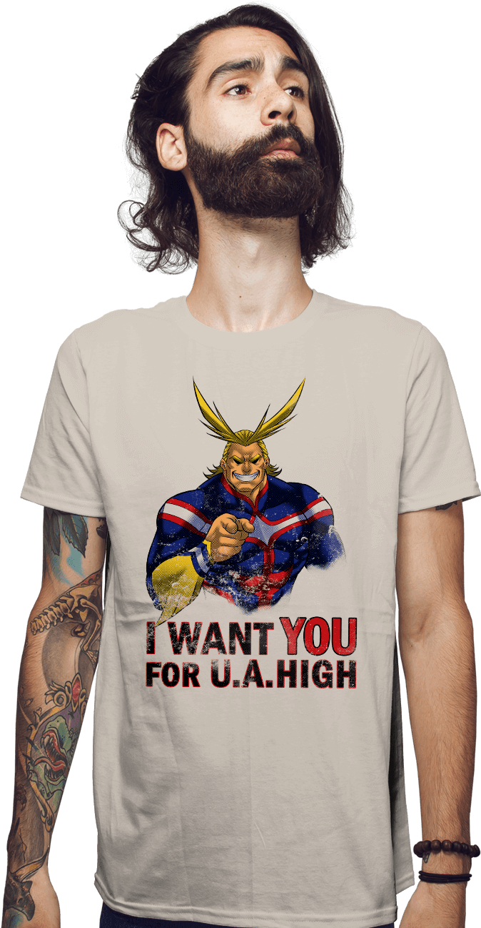 Uncle All Might - Lovecraft Shirt (930x1300), Png Download