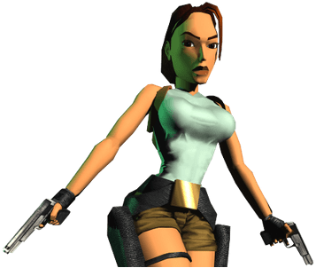 Lara Croft Close Up - Lara Croft Tomb Raider 1 (400x400), Png Download