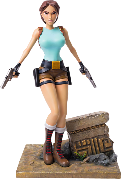 14" Tomb Raider Statue Lara Croft - Tomb Raider 1 Lara (480x709), Png Download
