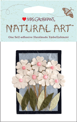 Field Of White Daisies Sticker - Mrs. Grossman's Natural Art-flowers With Button (288x441), Png Download