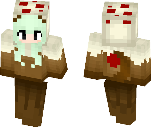 Aqua Hair Cake Girl - Minecraft Csgo Skin (584x497), Png Download