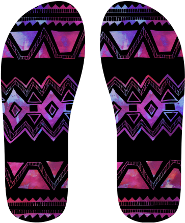 Tribal 001 Flip Flop By Schatzi Brown @ Sandalista - Pattern {tribal 001} Canvas Print - Small By Schatzi (397x528), Png Download