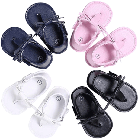 Petite Bello Shoes Baby Bowknot Sandals - Summer Kids Baby Girls Flip-flops Bowknot Sandal Soft (480x480), Png Download