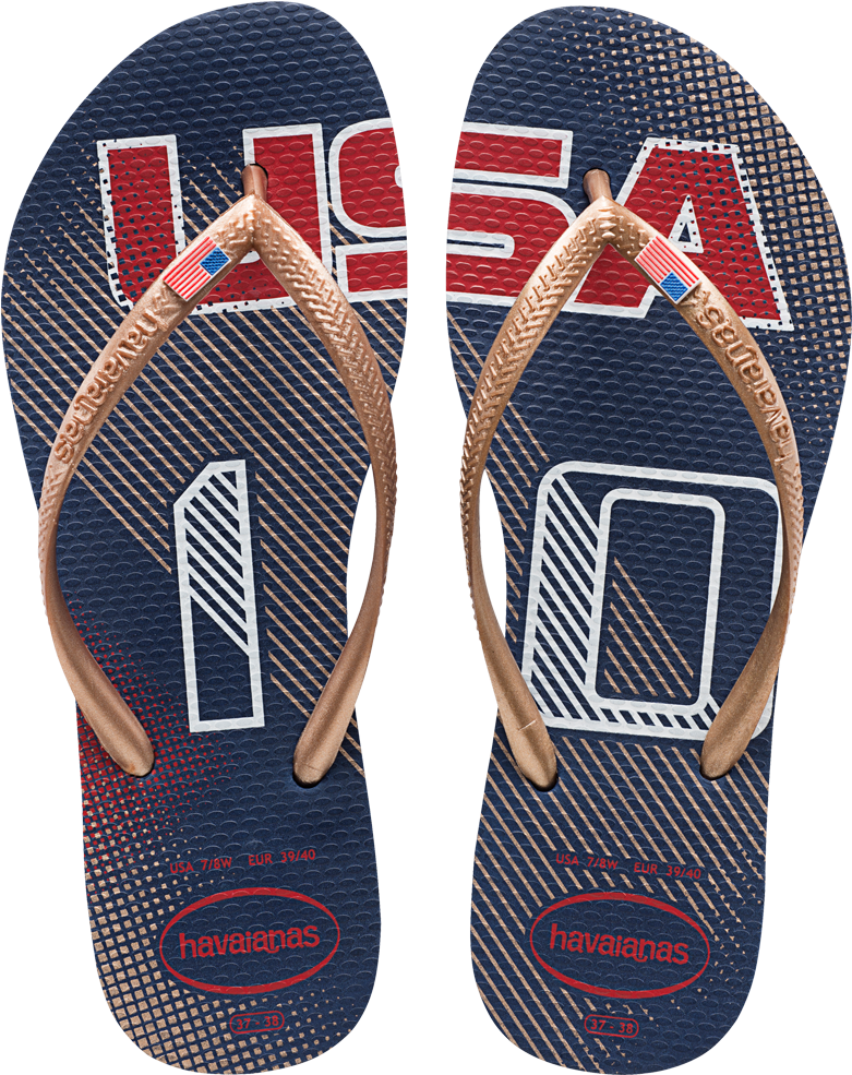 Is Sweltering Right Now, From Oklahoma To California - Havaianas Slim Teams Navy Blue - Womens (780x1000), Png Download