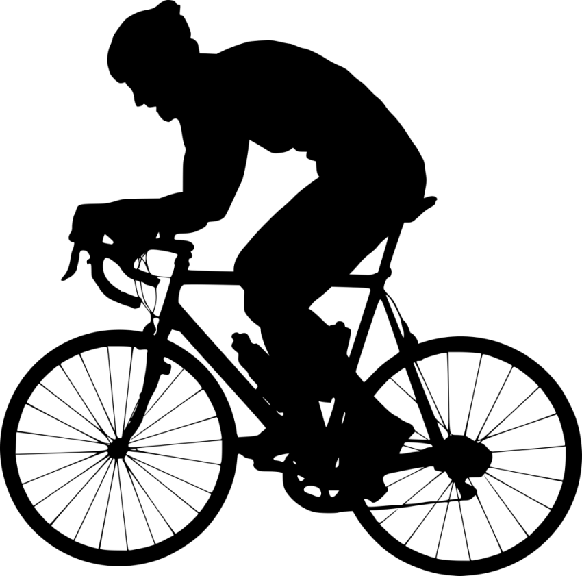 Free Png Bicycle Ride Png Images Transparent - Bike Silhouette Png (850x841), Png Download