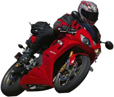 Bike Riding Png - Motorcycle With Rider Png (434x370), Png Download
