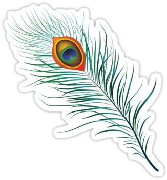 Single Peacock Feather Png Peacock Feather - Feather (375x360), Png Download