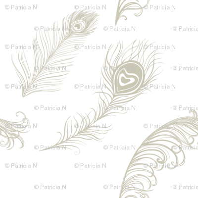 Gold Cream Peacock Feathers - 3drose Llc 8 X 8 X 0.25 Inches Mouse Pad, Peacock Feathers (400x400), Png Download