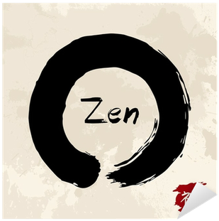 Zen Circle Illustration Traditional Enso Sticker • - Zenior Citizen: Mastering The Art Of Aging (400x400), Png Download