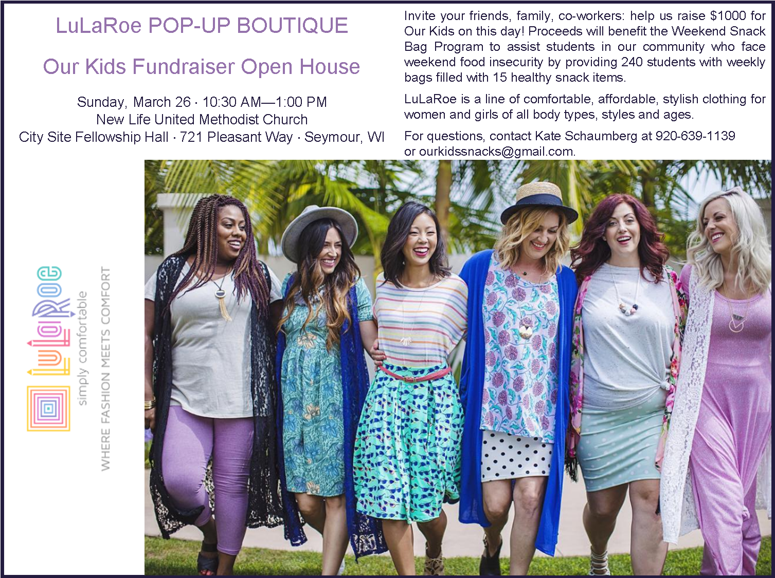 Lularoe Fundraiser For Our Kids Program (1506x1133), Png Download