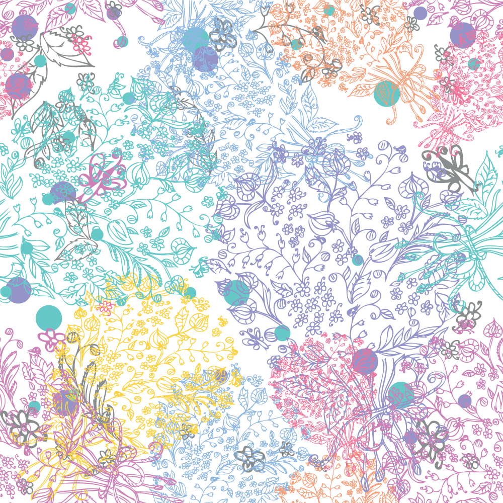 Gml-bouquetbursts - Pattern (1000x1000), Png Download