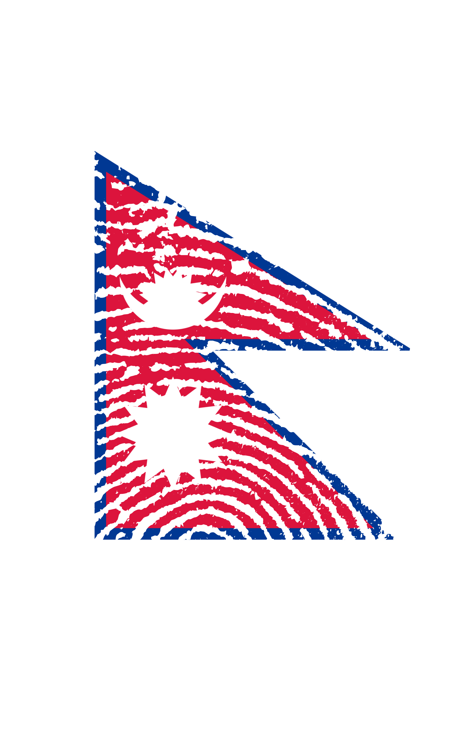Nepal Flag Fingerprint Country 653092 - Nepal Flag Fingerprint (1573x2488), Png Download