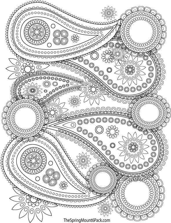 Mandala Adult Coloring Page And The Spring Zen Coloring Pages For