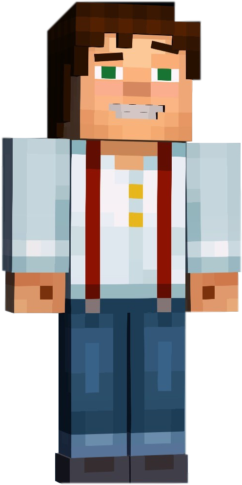 Jesse - Minecraft Story Mode Characters Jesse (528x1019), Png Download