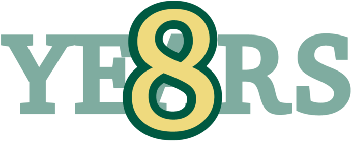 8 Year Streakers Header-01 - 8 Year Png (1000x293), Png Download