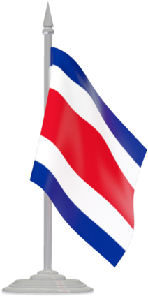 3d Wave Graphic Flag Of Costa Rica - Papua New Guinea Flag Gif (640x480), Png Download