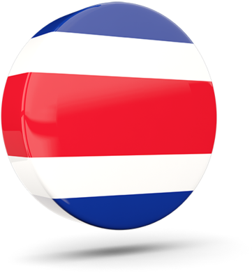 Illustration Of Flag Of Costa Rica - Costa Rica Flag Round Png (640x480), Png Download