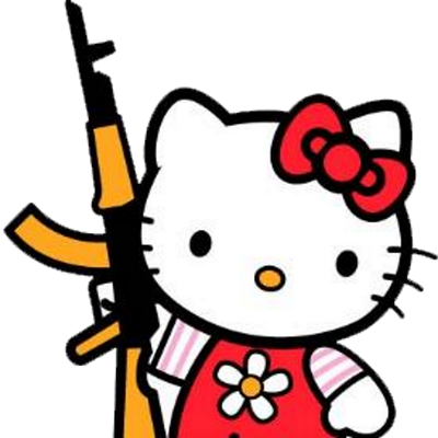 Haji Logic - Hello Kitty War (400x400), Png Download