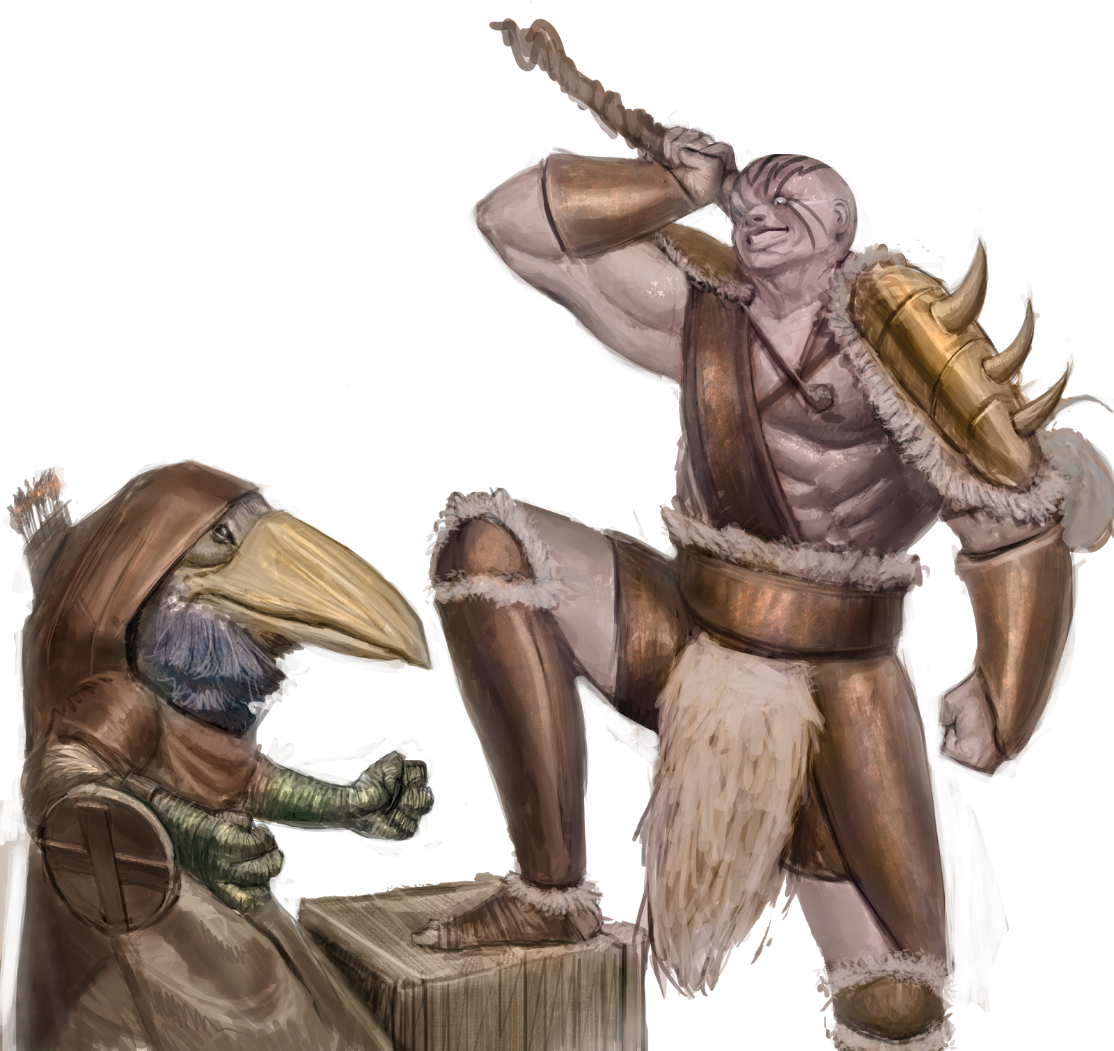 Val Won The Race And So The Group Defeated The Npc - Goliath (1600x1509), Png Download