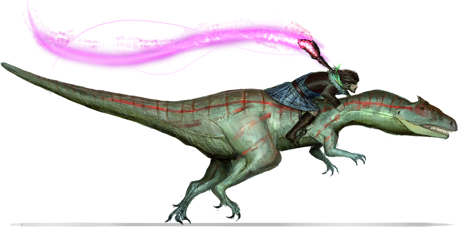 Mistletoe On His Dinosaur - Tomb Of Annihilation Dinosaur Races (1600x776), Png Download