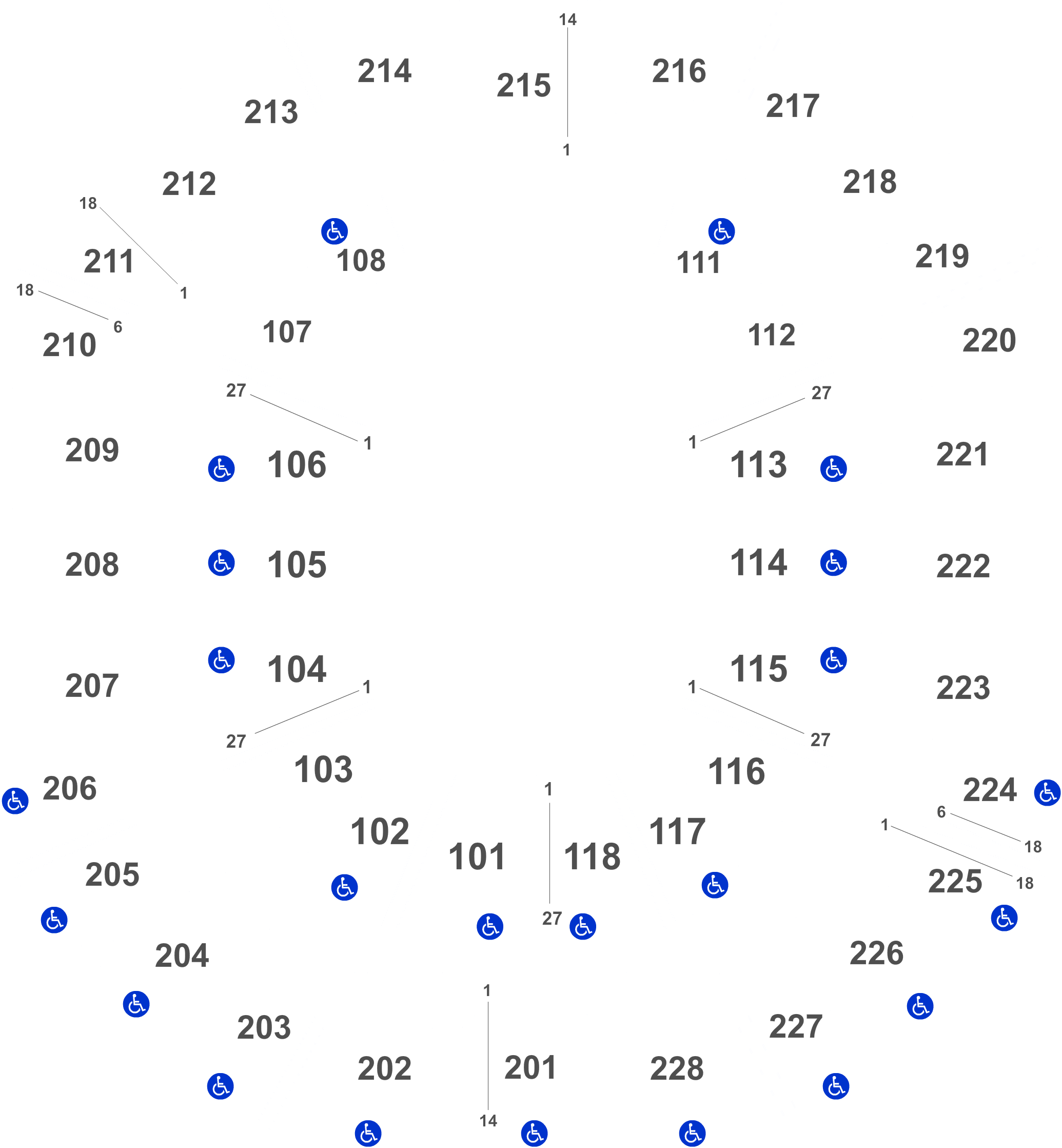 Legend - Colonial Life Arena Seating With Seat Numbers (2100x2280), Png Download