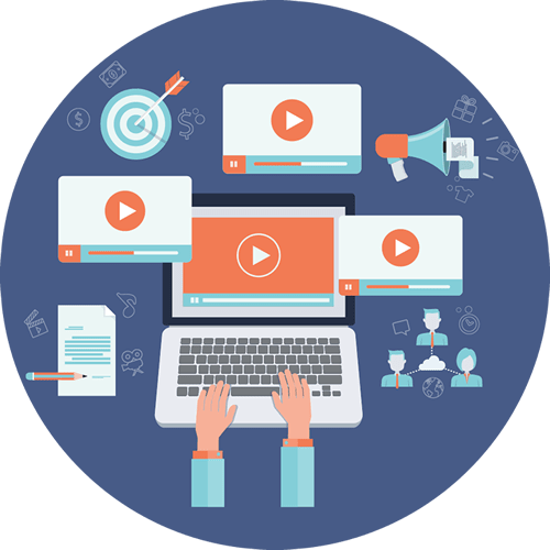 Content Marketing Icon - Video Marketing (500x500), Png Download