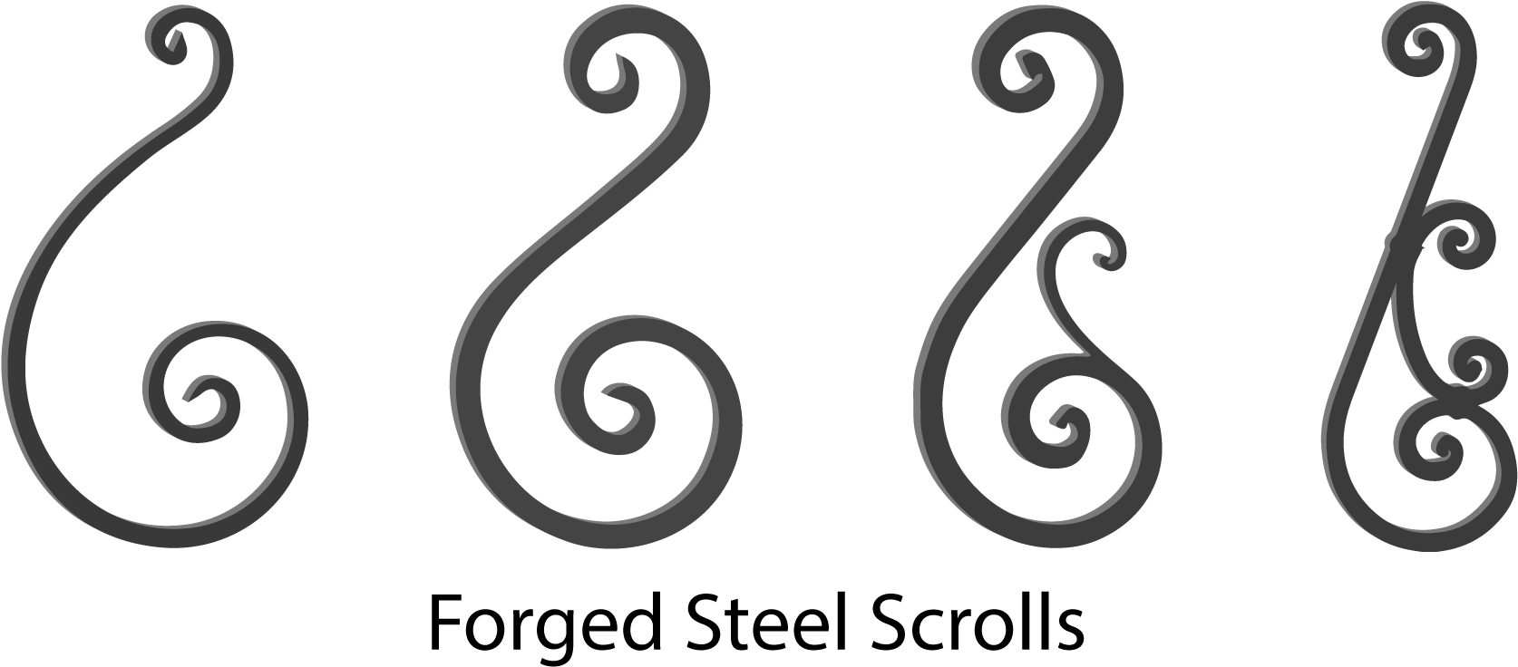 Wrought Iron Scrolls Forged Steel Scrolls Wide Variety - Steel (1920x880), Png Download