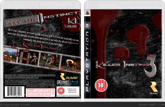 Killer Instinct 3 Box Art Cover - Killer Instinct Playstation 3 (700x453), Png Download