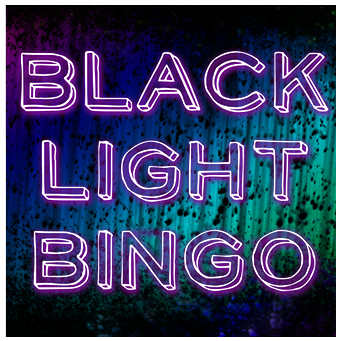 Black Light Bingo - Lilac In Black And White (380x380), Png Download