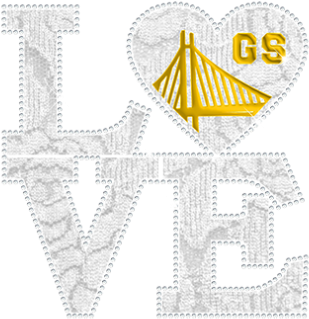 Golden State Warriors Design With Lace, Rhinestone, - Gears Of War Love (415x415), Png Download