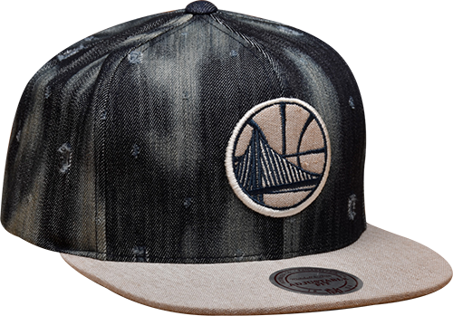 Mitchell & Ness Nba Golden State Warriors Torn Denim - Baseball Cap (500x349), Png Download