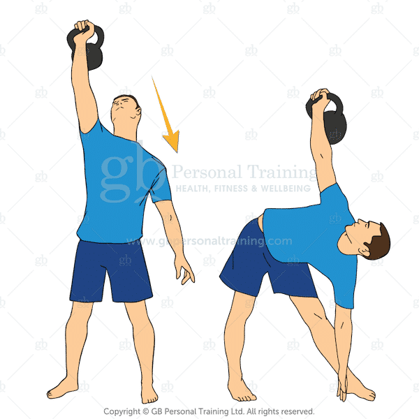 Kettlebell Windmill Exercise - Kettlebell Ab Exercises (600x600), Png Download