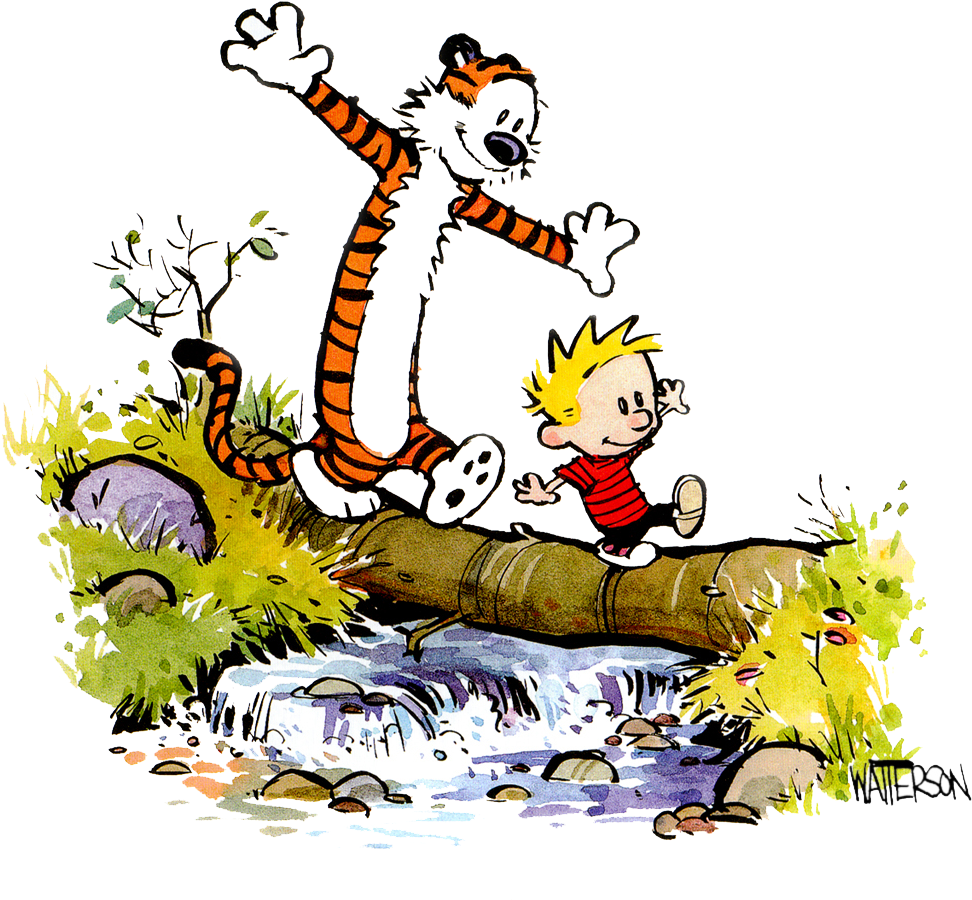 Calvin And Hobbes Png Image - Things Are Never Quite As Scary When You Have A Best (1280x1024), Png Download