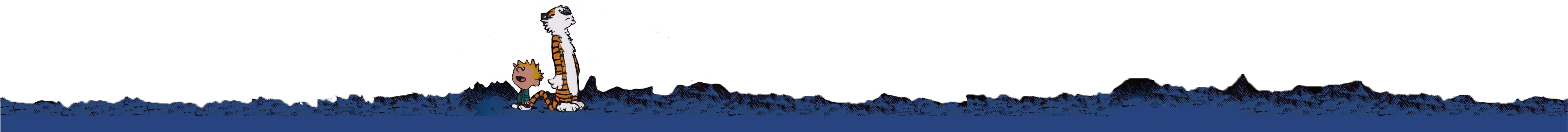 I Made A Calvin And Hobbes Wallpaper Template To Use - Calvin And Hobbes Space Transparent (3840x1080), Png Download