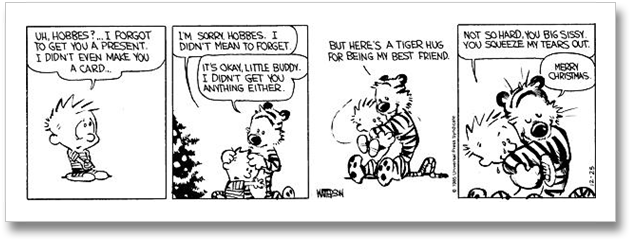 And My All-time Favourite Calvin & Hobbes Christmas - Heartwarming Calvin And Hobbes (650x259), Png Download