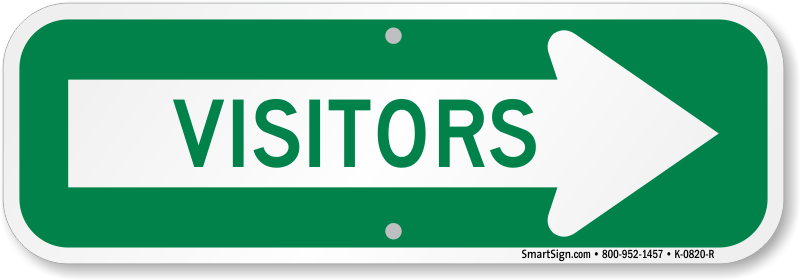 Visitors With Right Arrow Sign Visitors With Right - Right Arrow Black - Your Text Here Sign, 18" X 6" (800x280), Png Download