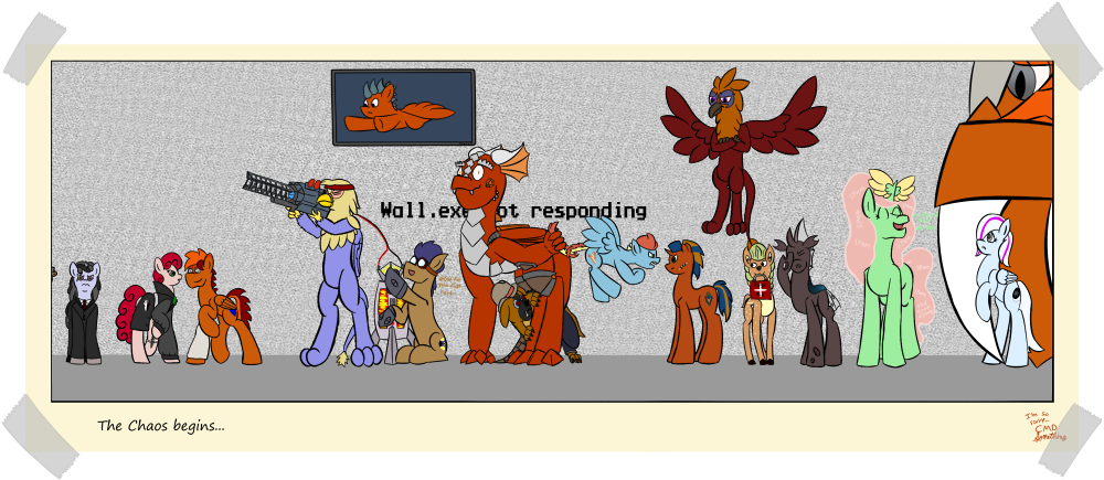 The Chaos Has Begun, @ask Emerald Rook Pioneer's Reaction - Cartoon (1000x442), Png Download