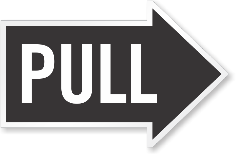 Zoom, Price, Buy - Pull Arrow Sign (800x522), Png Download