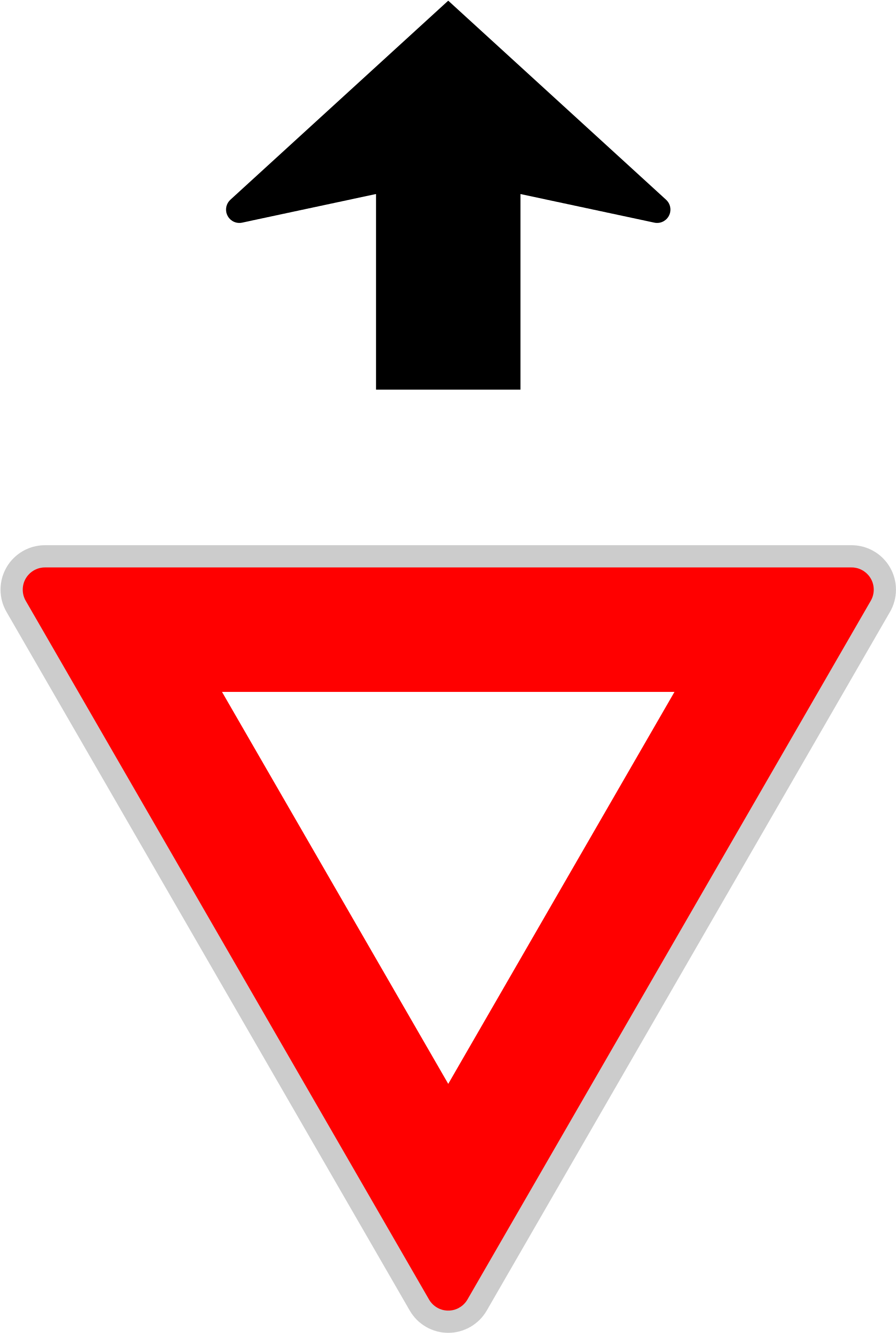 Open - Yield Ahead Sign (2000x2818), Png Download