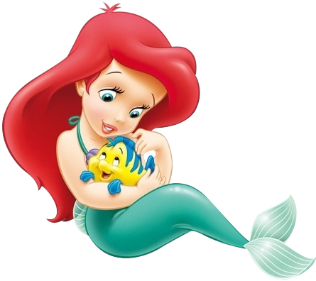 Pequena Sereia Ariel Png - Baby Disney Princess Png (462x456), Png Download