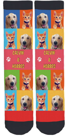 My Calvin And Hobbes Crew Socks - Sock (285x600), Png Download