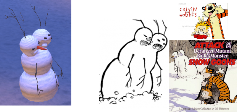 Pics - Calvin And Hobbes Deranged Mutant Killer Monster Snow (800x379), Png Download