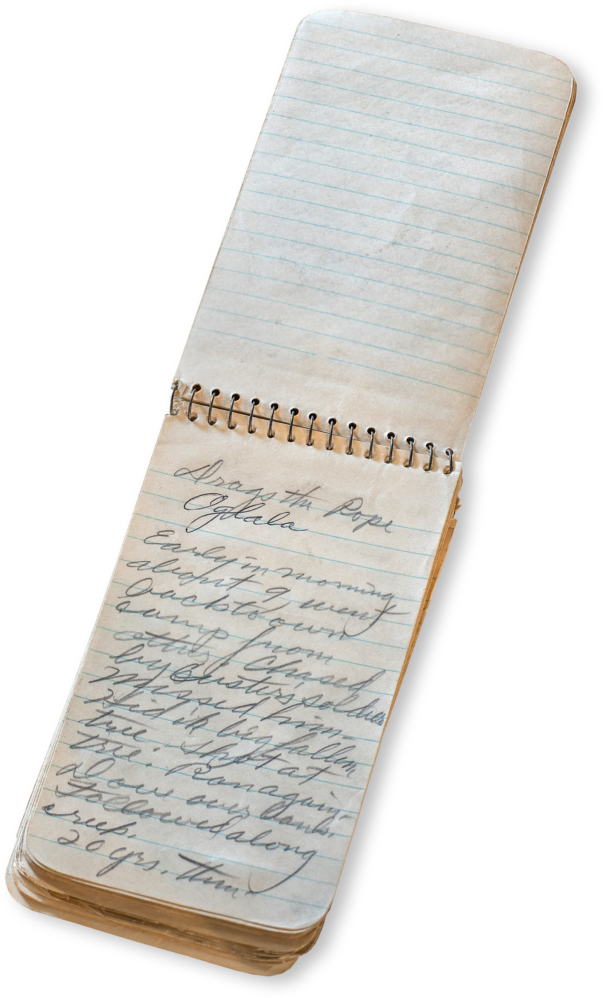 One Of Miller's Field Notebooks With An Interview Of - University Of Mary (2400x3791), Png Download