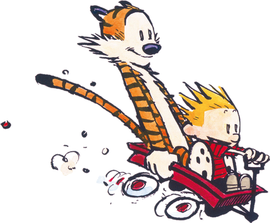 Calvin Hobbes Calvinandhobbes Friendship Tiger - Calvin And Hobbes Png (911x755), Png Download