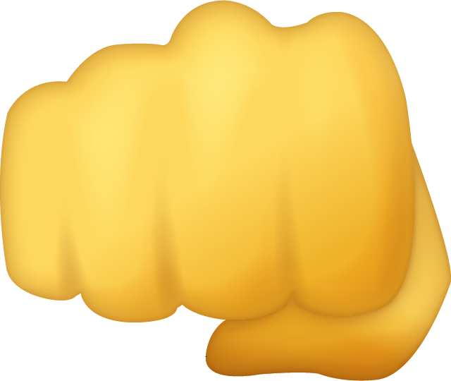 Download Fisted Hand Sign Emoji Iconiphone Emoji Icon - Fist (640x540), Png Download