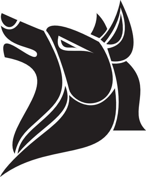 Howling Wolf Head Clip Art - Fairy Tail Wolf Guild (492x598), Png Download
