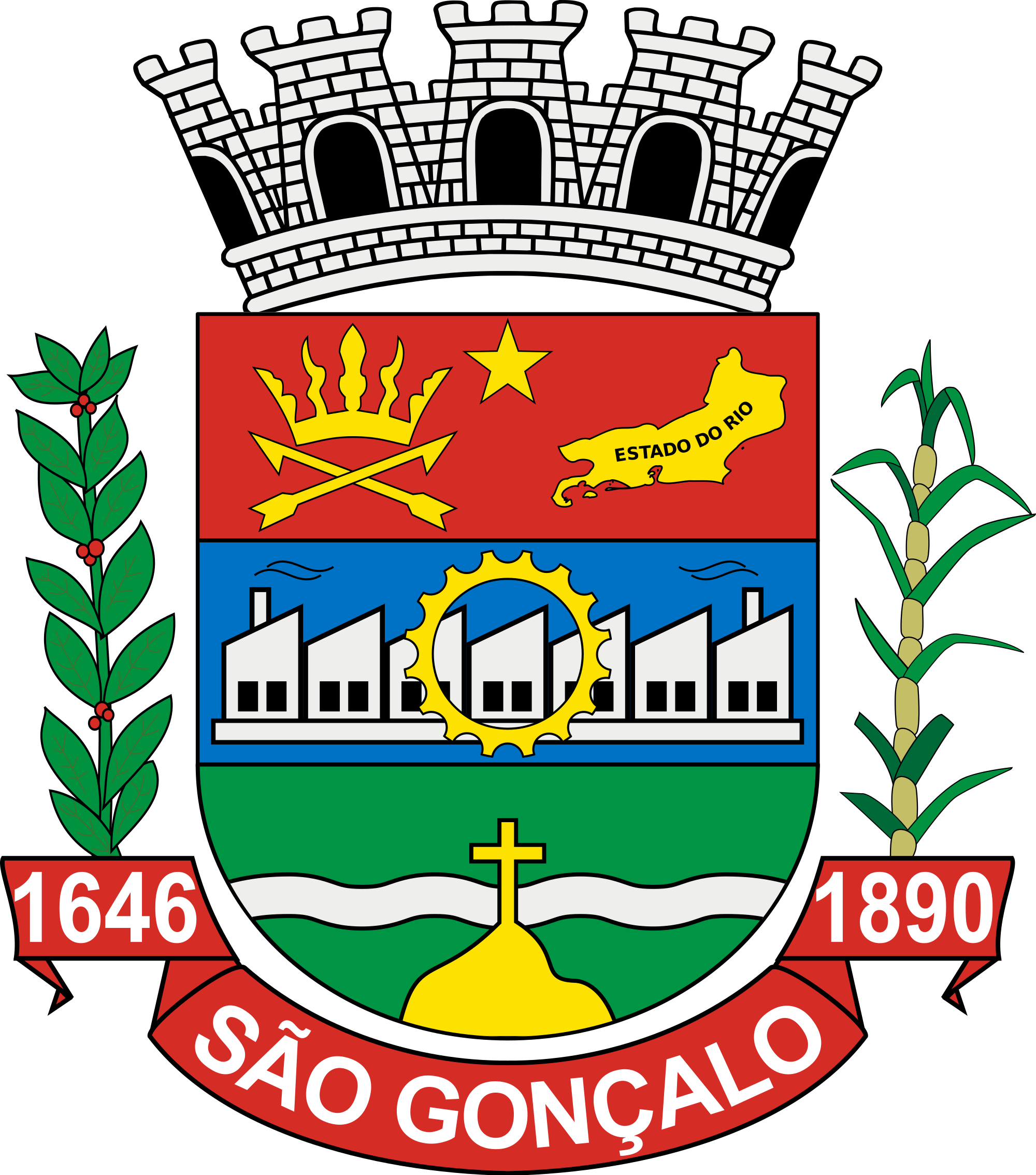 Open - Logo São Gonçalo Png (2000x2268), Png Download