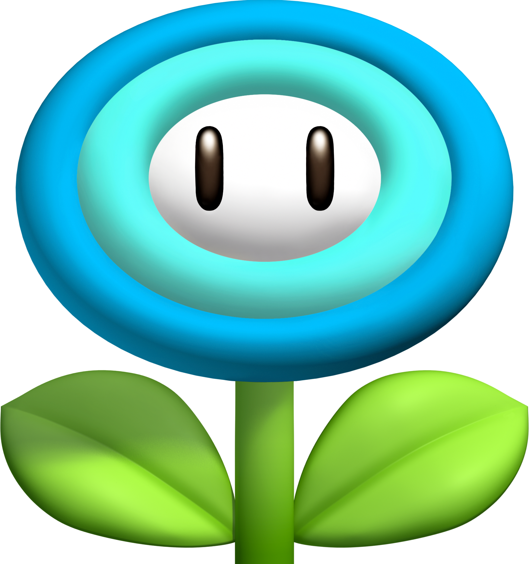 Ice Flower - Mario Bros Ice Flower (1754x1870), Png Download