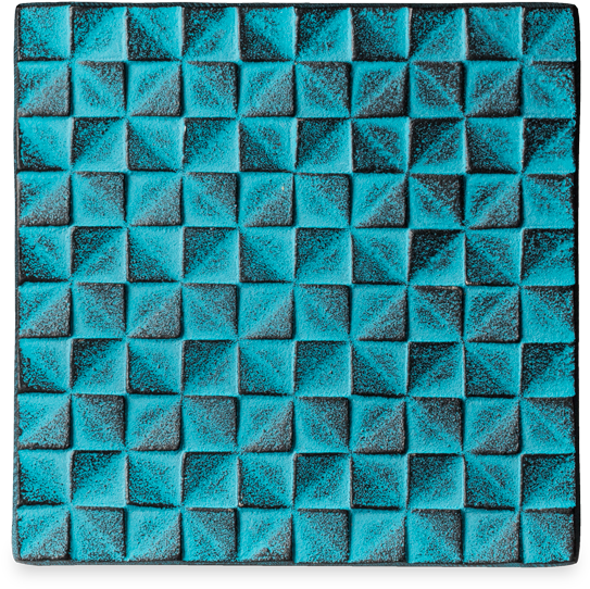 Umi Grid Turquoise Square Trivet - Tea (555x555), Png Download