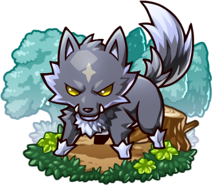Black Wolf - Cartoon (1024x1024), Png Download